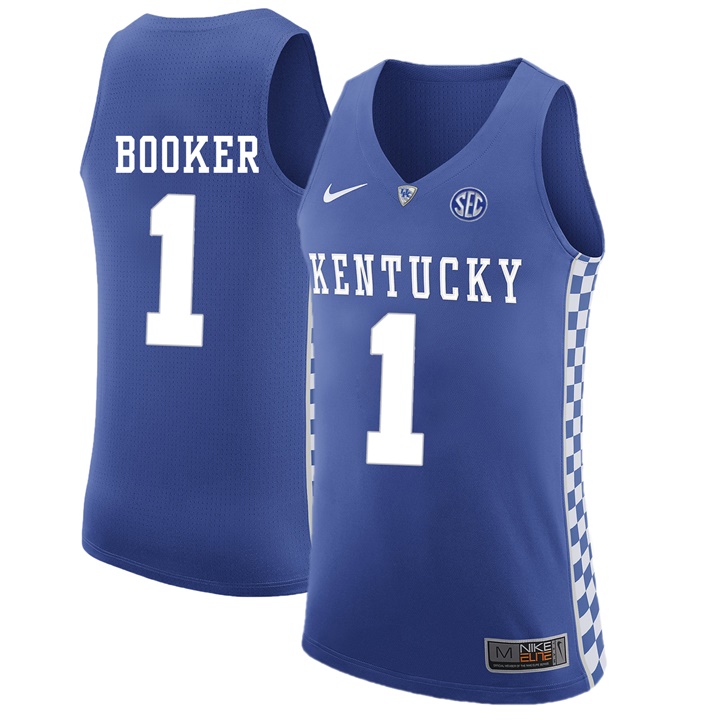 Male Kentucky Wildcats Royal Devin Booker NCAA Basketball Jersey