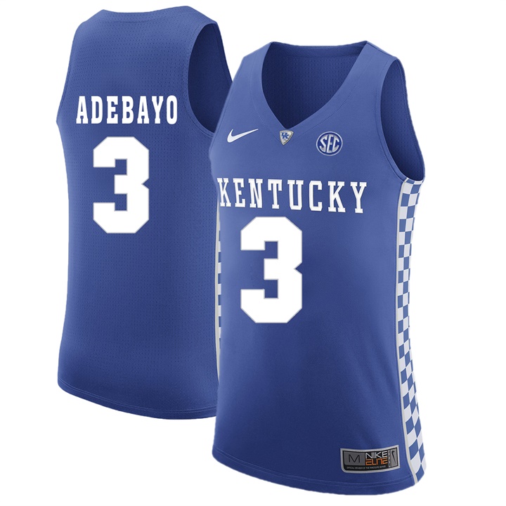 Male Kentucky Wildcats Royal Edrice Adebayo NCAA Basketball Jersey