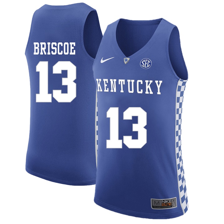 Male Kentucky Wildcats Royal Isaiah Briscoe NCAA Basketball Jersey