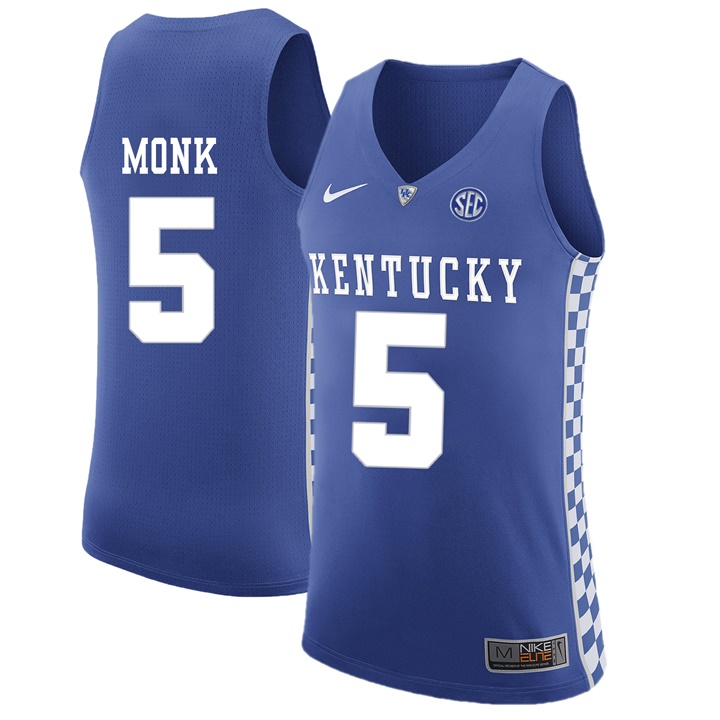 Male Kentucky Wildcats Royal Malik Monk NCAA Basketball Jersey