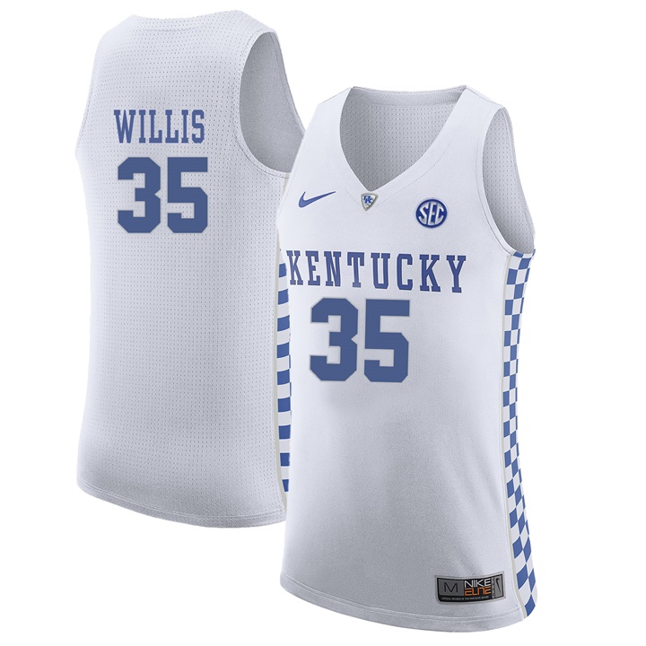Male Kentucky Wildcats White Derek Willis NCAA Basketball Jersey