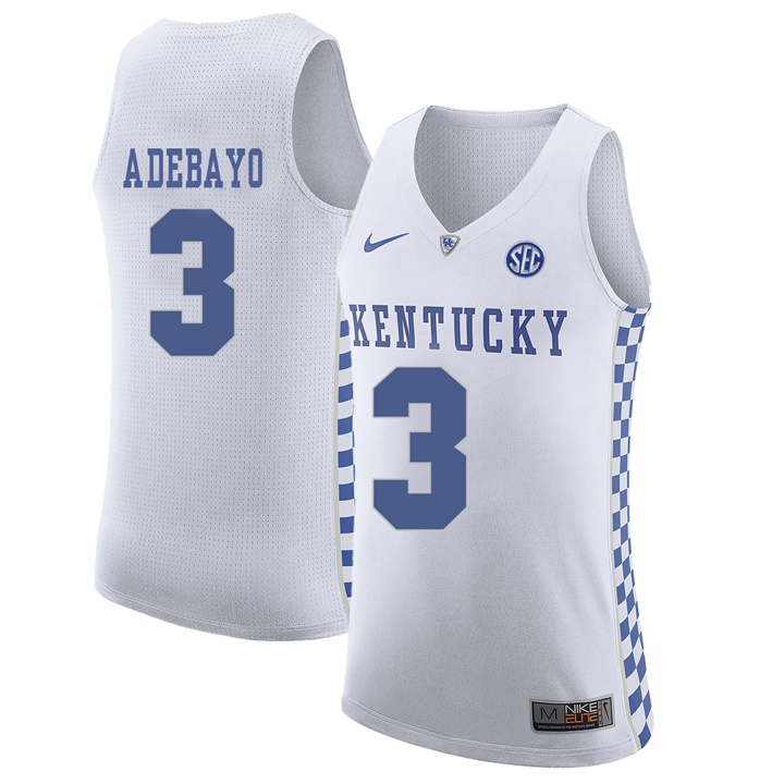 Male Kentucky Wildcats White Edrice Adebayo NCAA Basketball Jersey