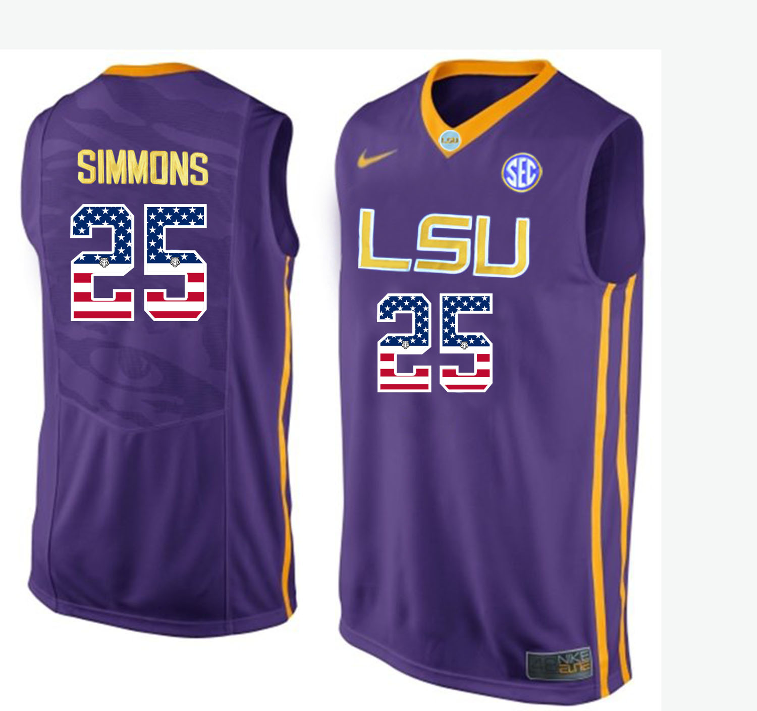 Male LSU Tigers Purple Ben Simmons College Basketball Jersey