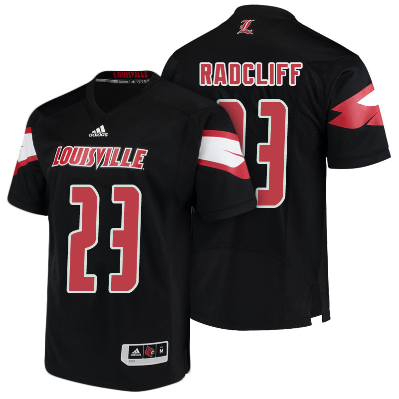 Male Louisville Cardinals Black Brandon Radcliff NCAA Football Jersey
