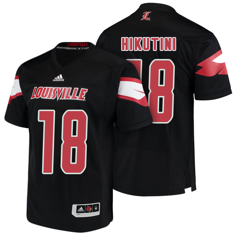 Male Louisville Cardinals Black Cole Hikutini NCAA Football Jersey