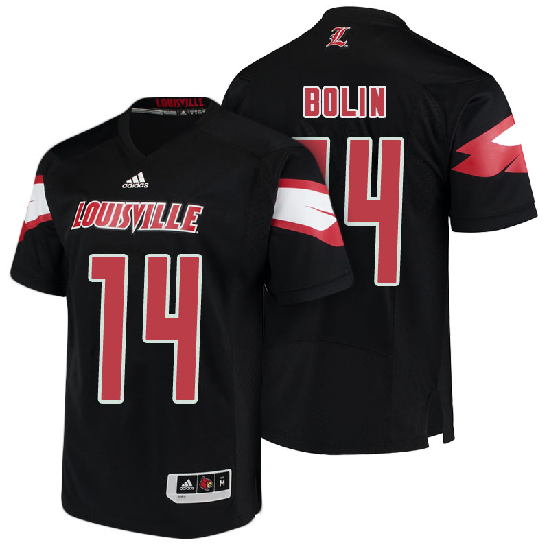 Male Louisville Cardinals Black Kyle Bolin NCAA Football Jersey
