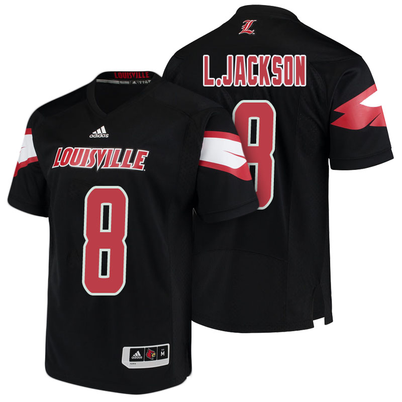 Male Louisville Cardinals Black Lamar Jackson NCAA Football Jersey