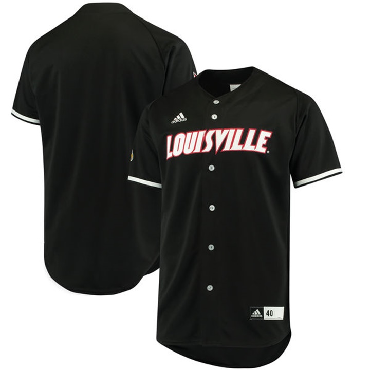 Male Louisville Cardinals Black NCAA Baseball Jersey