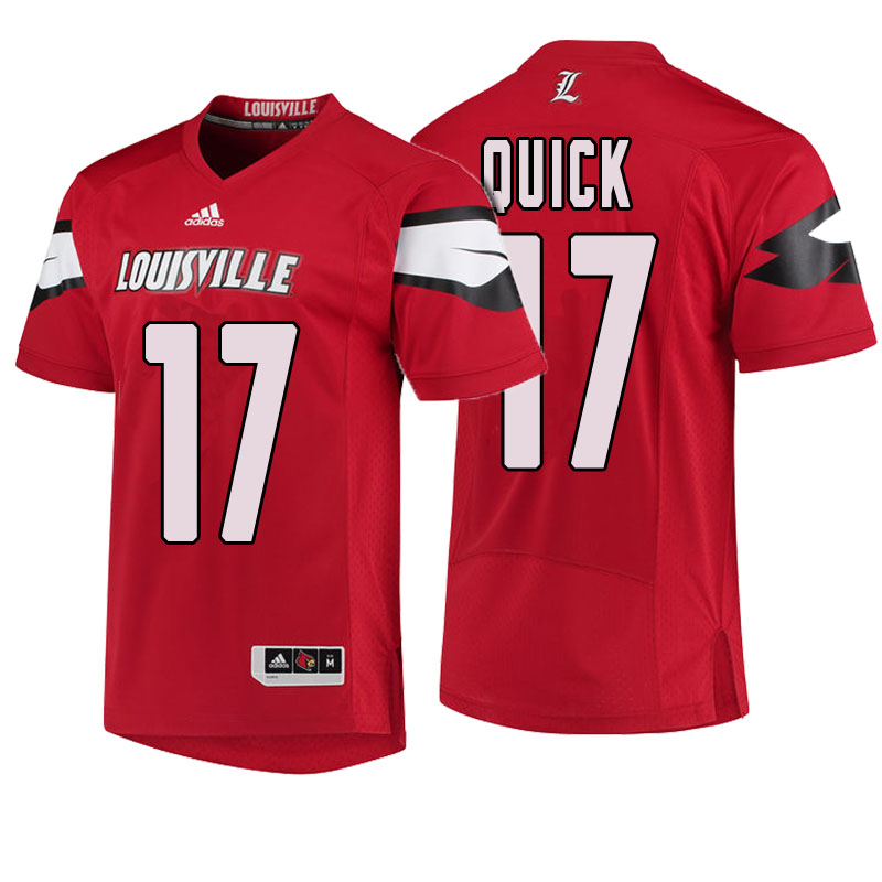 Male Louisville Cardinals Red James Quick NCAA Football Jersey