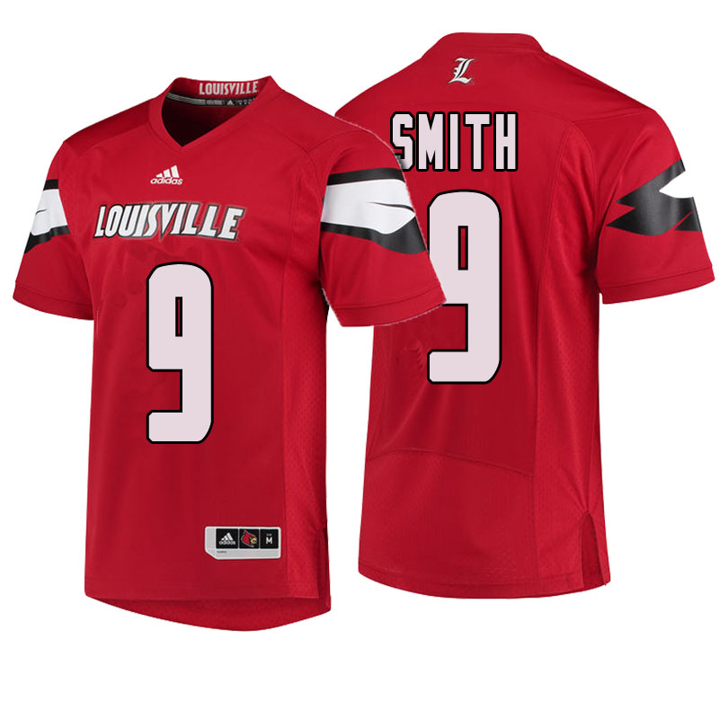 Male Louisville Cardinals Red Jaylen Smith NCAA Football Jersey