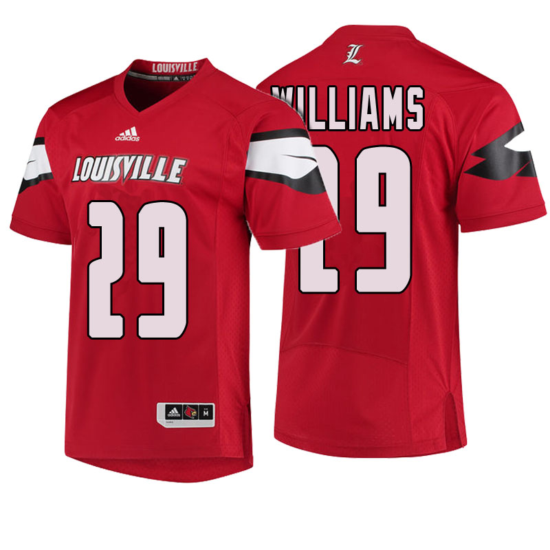 Male Louisville Cardinals Red Malik Williams NCAA Football Jersey