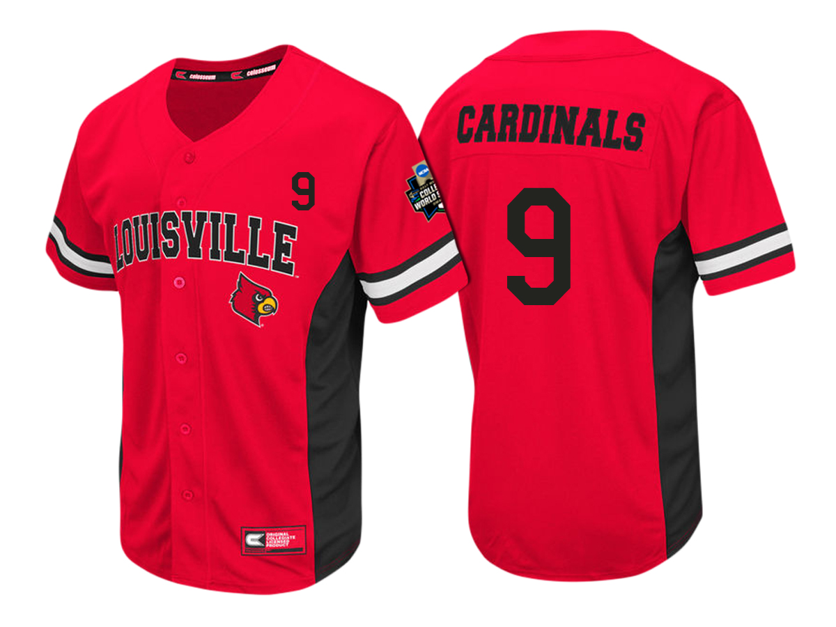 Male Louisville Cardinals Red NCAA 2017 Men's World Series Baseball Jersey