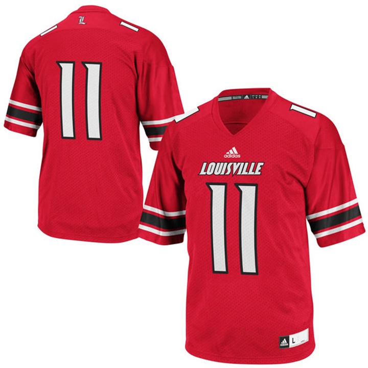 Male Louisville Cardinals Red Premier Master College Football Jersey