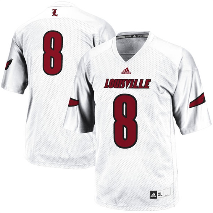 Male Louisville Cardinals White Premier College Football Jersey1