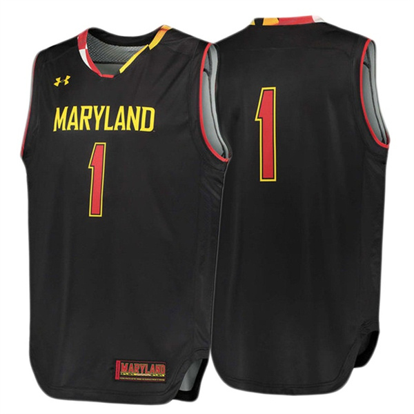Male Maryland Terrapins #1 Black Jersey Men's Jersey Male Maryland Terrapins #1 Black Jersey