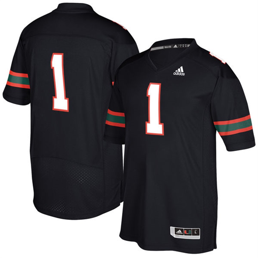 Male Miami Hurricanes Black NCAA 2017 Special Games Football Jersey Men's Jersey Male Miami Hurricanes Black NCAA 2017 Special Games Football Jersey