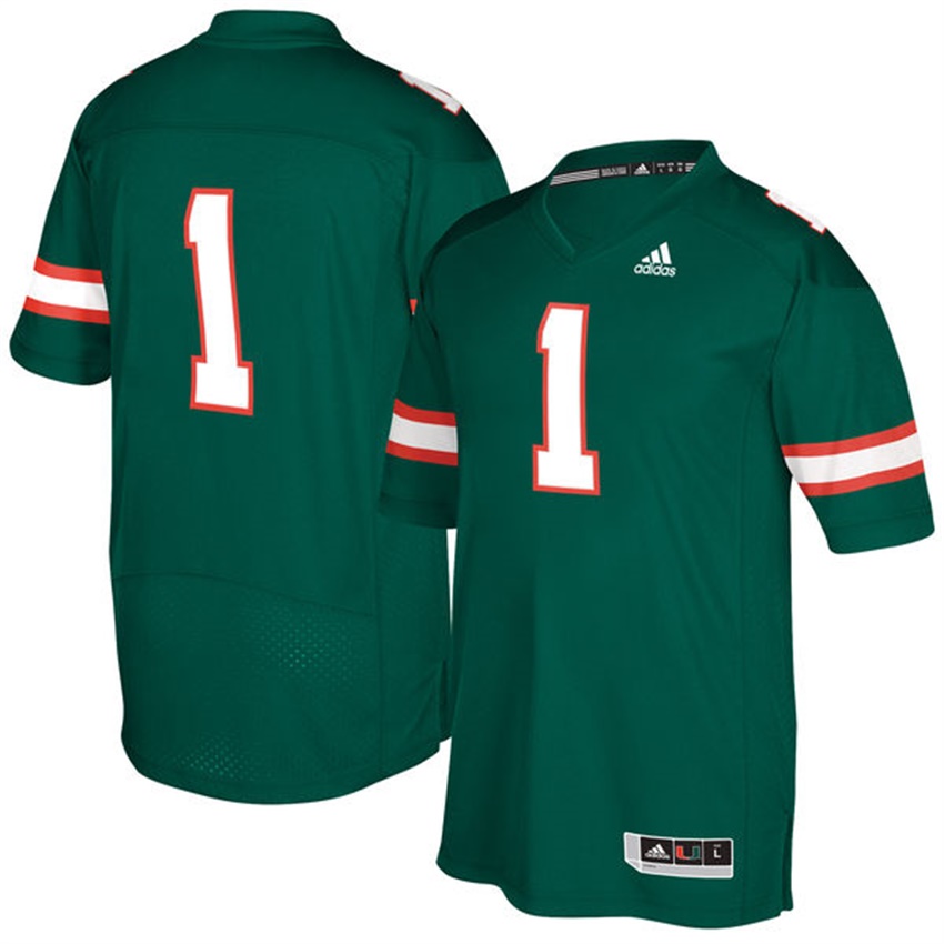 Male Miami Hurricanes Green NCAA 2017 Special Games Football Jersey Men's Jersey Male Miami Hurricanes Green NCAA 2017 Special Games Football Jersey