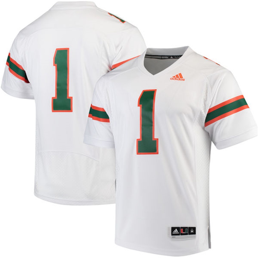 Male Miami Hurricanes White NCAA 2017 Special Games Football Jersey Men's Jersey Male Miami Hurricanes White NCAA 2017 Special Games Football Jersey