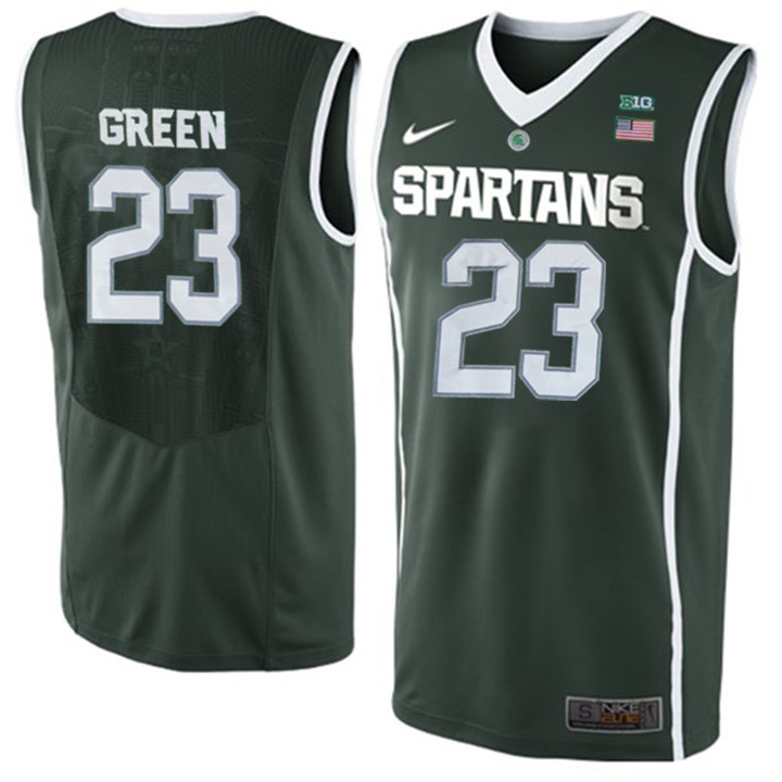 Male Michigan State Spartans Green Draymond Green NCAA Basketball Jersey