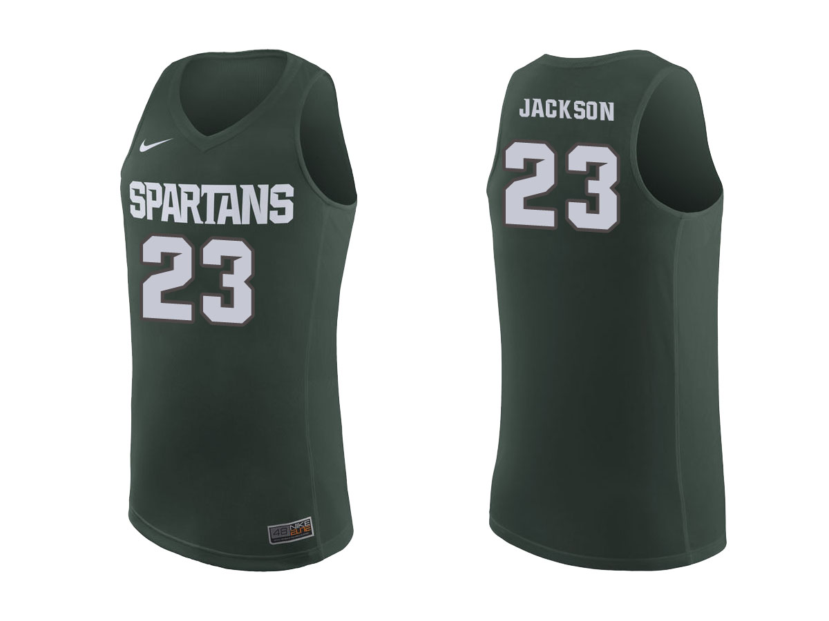 Male Michigan State Spartans Green Jaren Jackson College Basketball Jersey