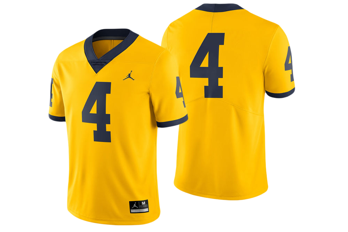 Male Michigan Wolverines Maize College Football Game Performance Jersey