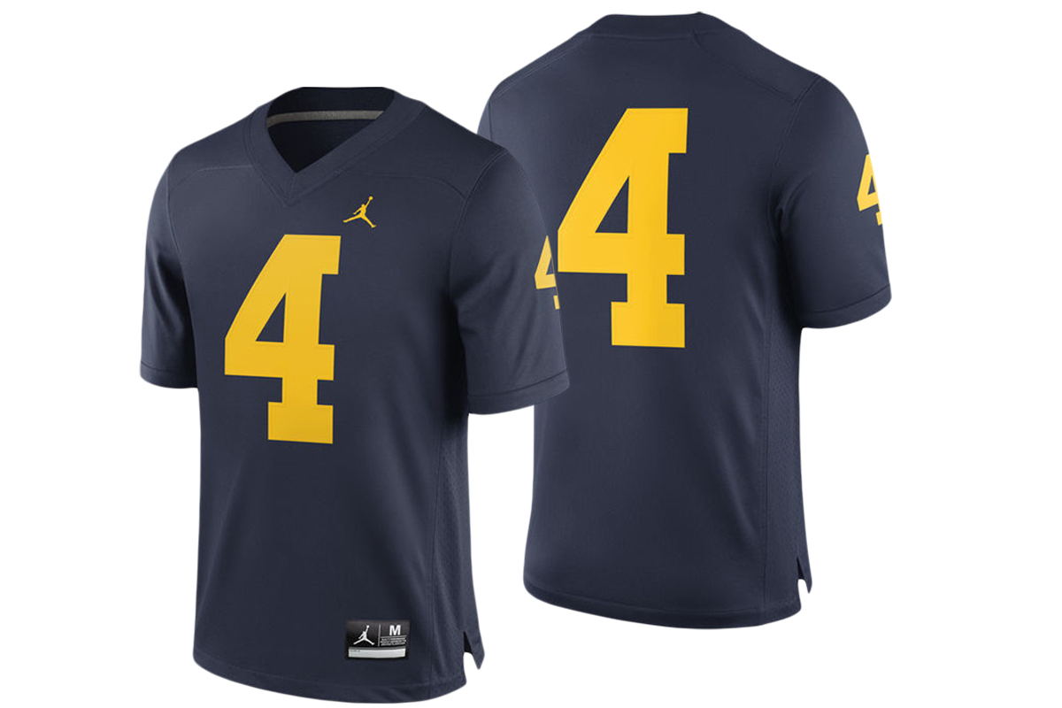 Male Michigan Wolverines Navy College Football Game Performance Jersey