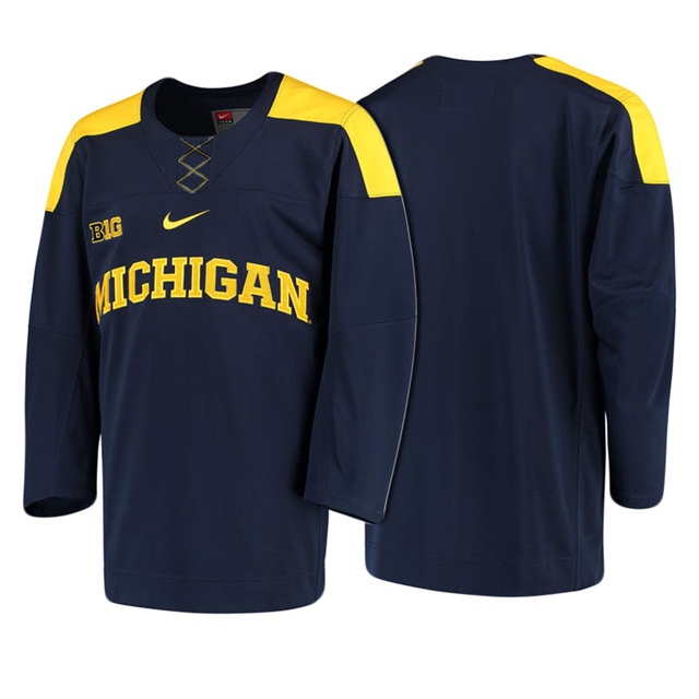 Male Michigan Wolverines Navy Jersey