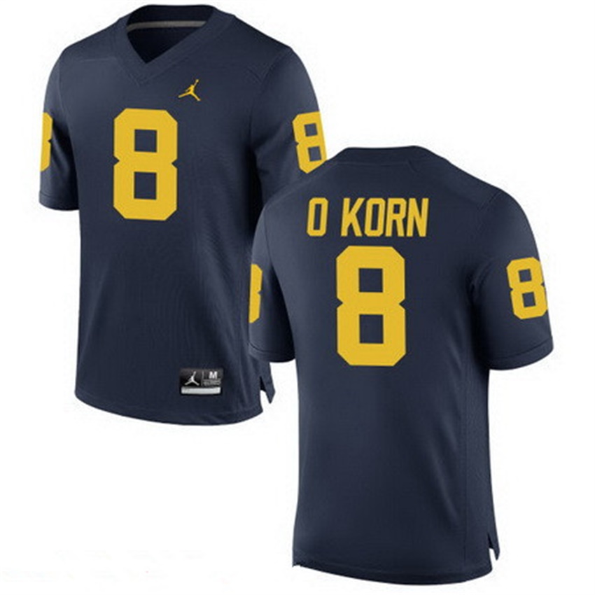 Male Michigan Wolverines Navy John O'Korn NCAA Alumni Football Game Jersey