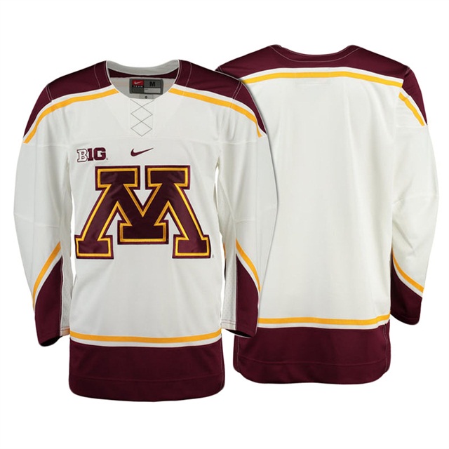 Male Minnesota Golden Gophers White Jersey
