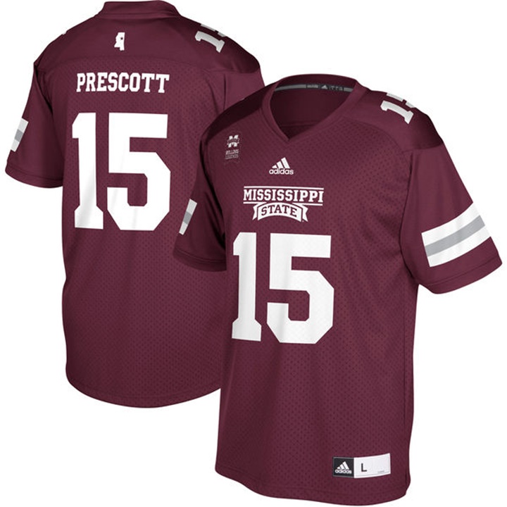 Male Mississippi State Bulldogs Maroon Dak Prescott Alumni Football Performance Jersey