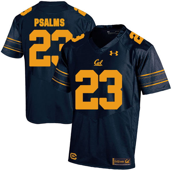 Malik Psalms California Golden Bears Men's Jersey - #23 NCAA Navy Blue Stitched Authentic