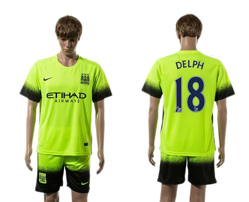 Manchester City #18 Delph SEC Away Soccer Club Jersey