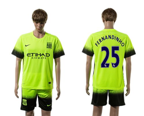 Manchester City #25 Fernandinho SEC Away Soccer Club Jersey