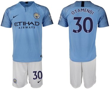 Manchester City #30 Otamendi Home Soccer Club Jersey
