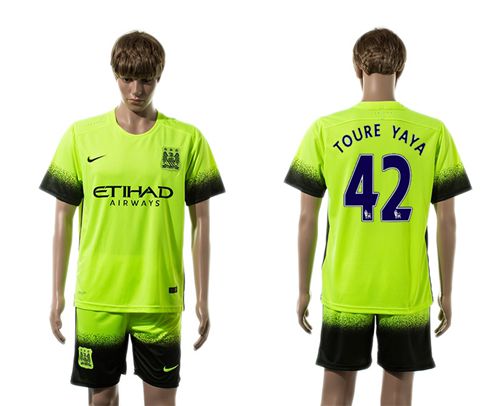 Manchester City #42 TOURE YAYA SEC Away Soccer Club Jersey