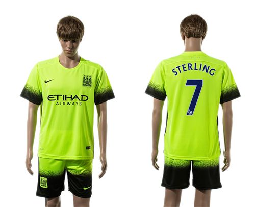 Manchester City #7 Sterling SEC Away Soccer Club Jersey