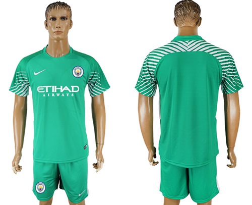 Manchester City Blank Green Goalkeeper Soccer Club Jersey