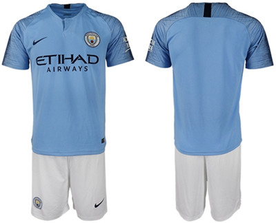 Manchester City Blank Home Soccer Club Jersey