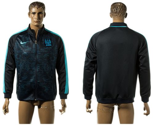 Manchester City Soccer Jackets Dark Blue