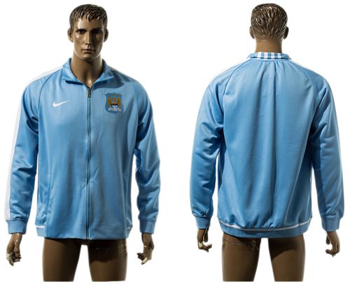 Manchester City Soccer Jackets Light Blue
