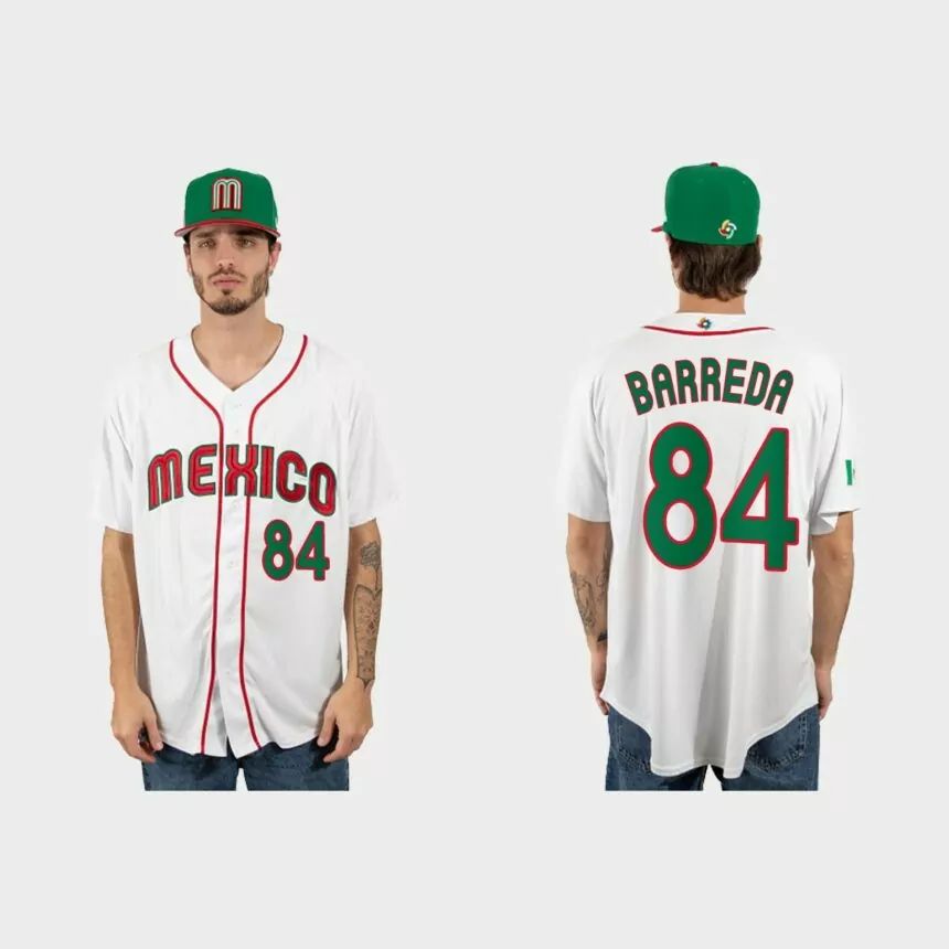 Manny Barreda Mexico Baseball 2023 World Baseball Classic Jersey – White