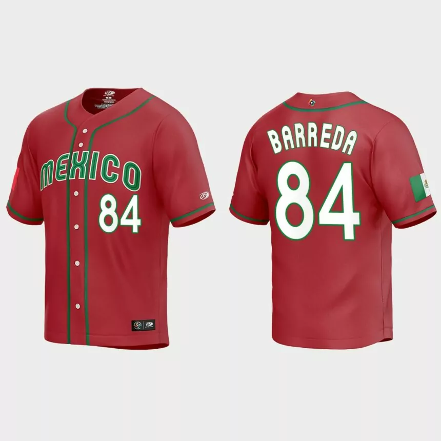 Manny Barreda Mexico Baseball 2023 World Baseball Classic Replica Jersey – Red