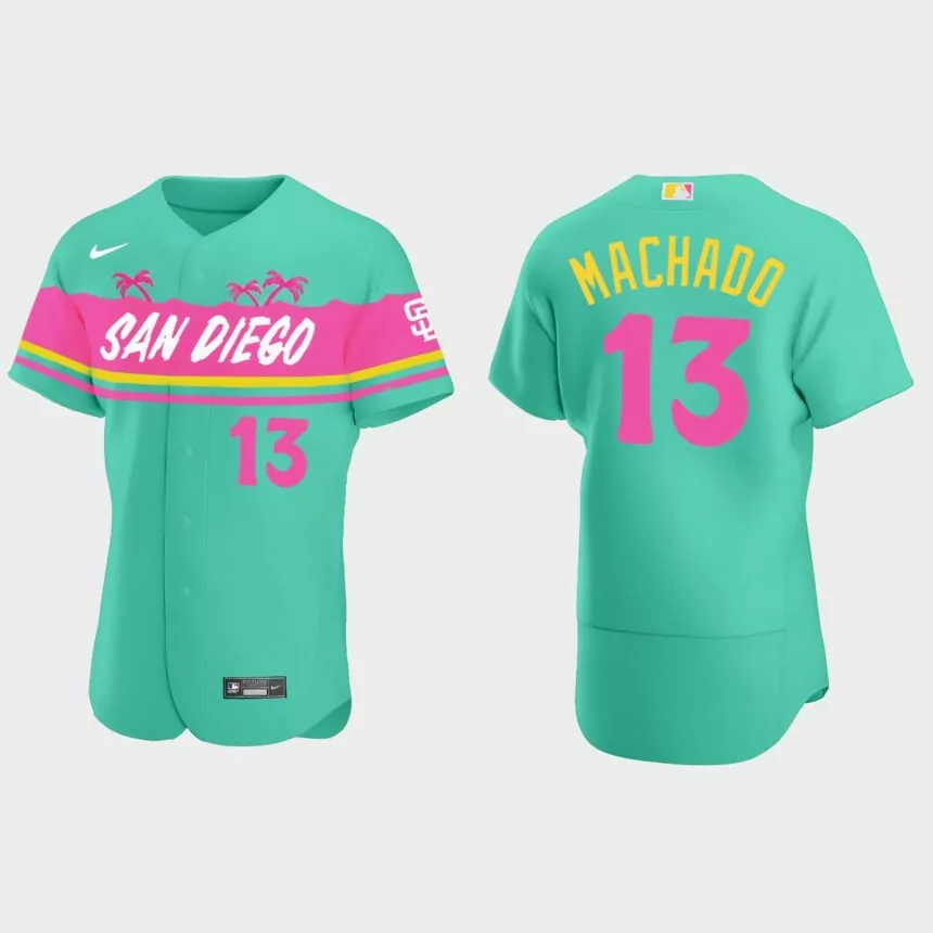 Manny Machado San Diego Padres City Connect Authentic Jersey – Teal