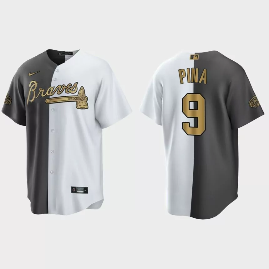 Manny Pina Atlanta Braves 2022 MLB All-Star Game Split Jersey – White Charcoal