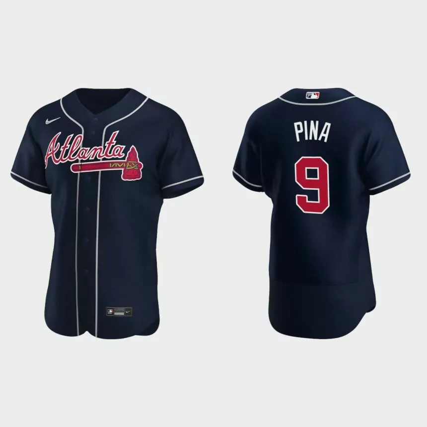 Manny Pina Atlanta Braves Authentic Alternate Jersey – Navy