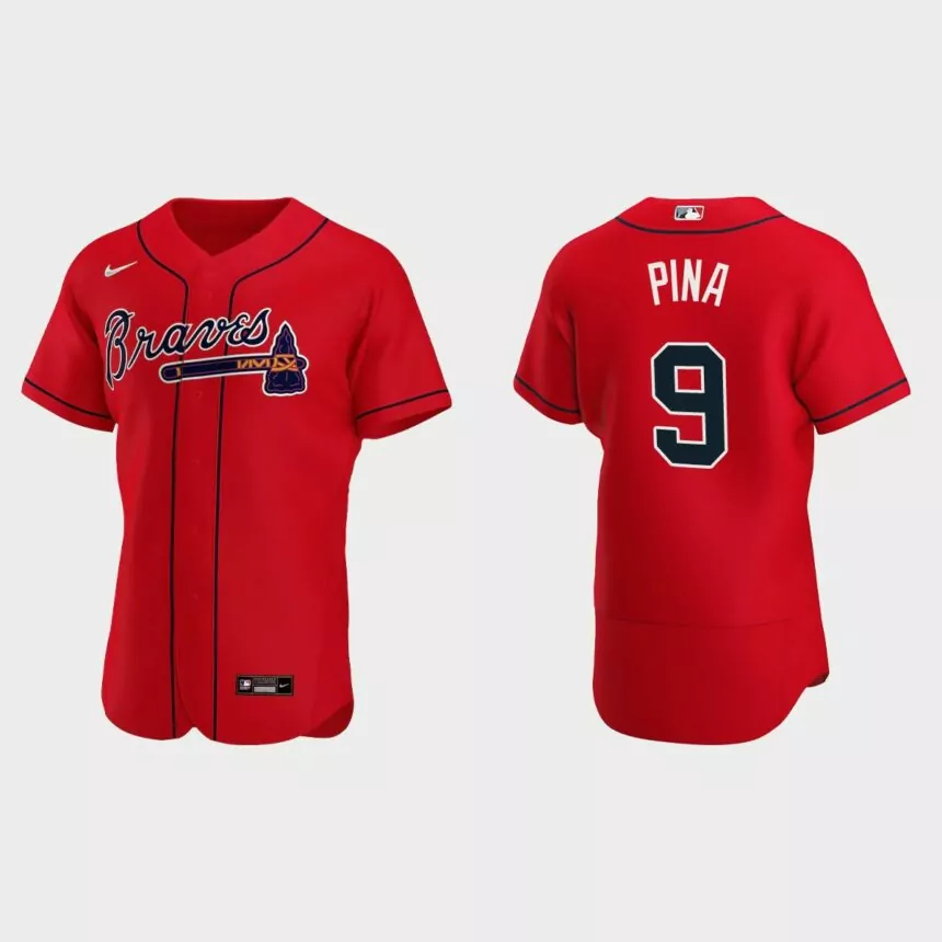 Manny Pina Atlanta Braves Authentic Alternate Jersey – Red