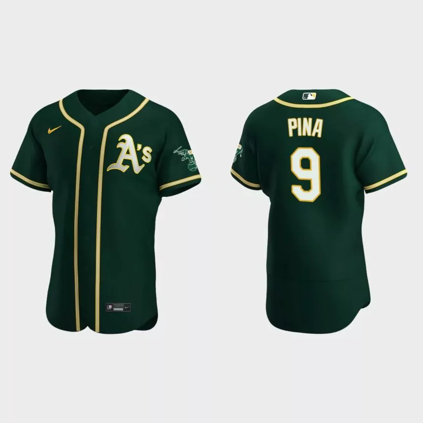 Manny Pina Oakland Athletics Authentic Alternate Jersey – Green