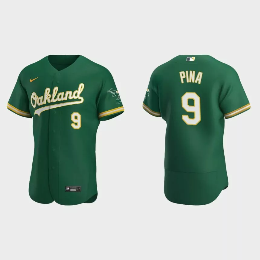 Manny Pina Oakland Athletics Authentic Alternate Jersey – Kelly Green