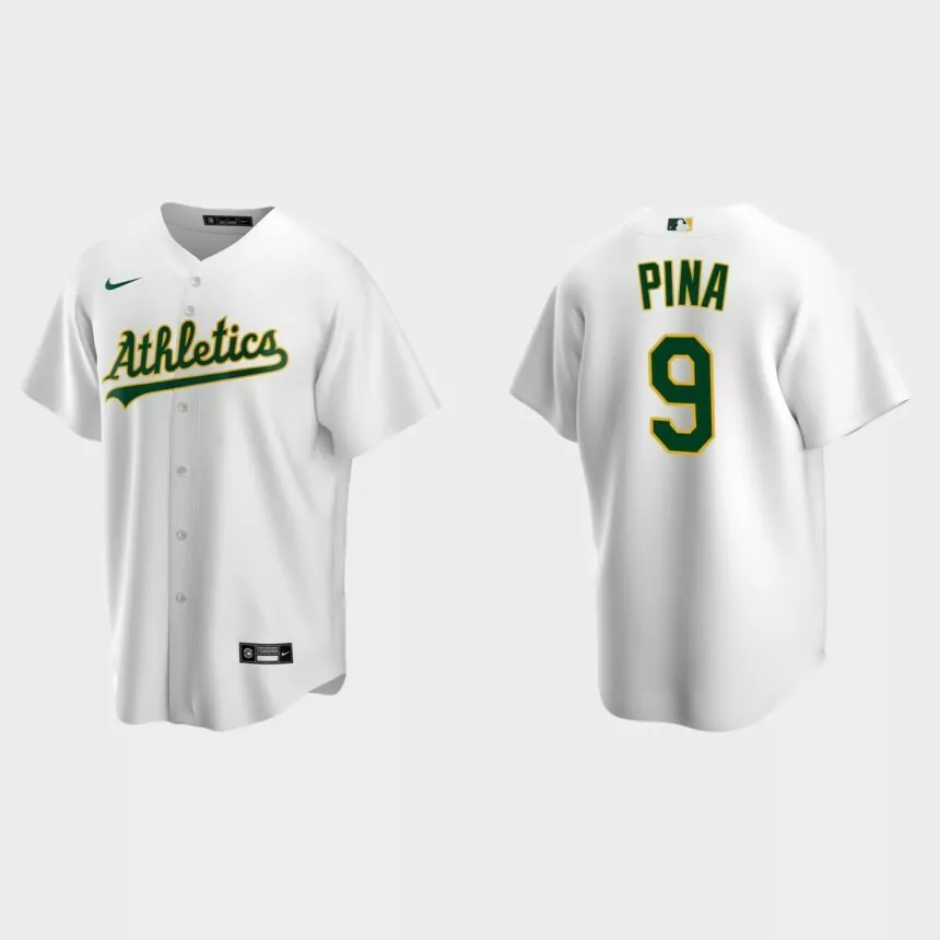 Manny Pina Oakland Athletics Replica Home Jersey – White