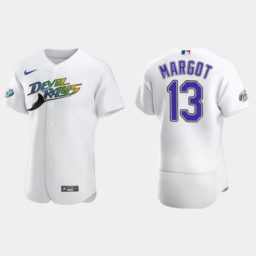 Manuel Margot Tampa Bay Rays 25th Anniversary Authentic Jersey – White